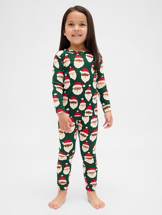 ensemble pyjama de noël en coton bio brossé pour enfants et bébés