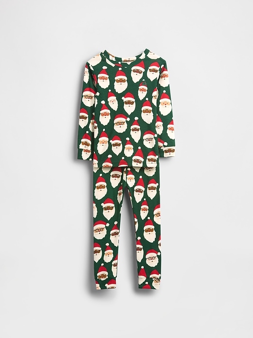 ensemble pyjama de noël en coton bio brossé pour enfants et bébés