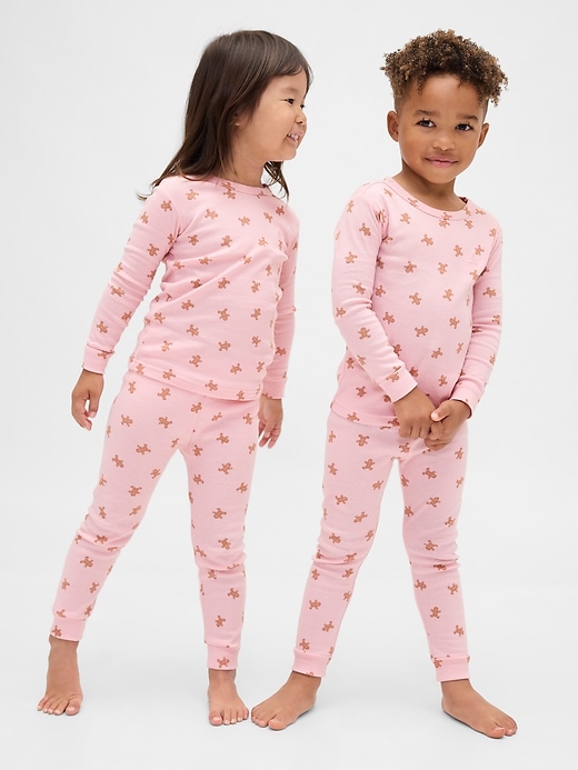 ensemble pyjama de noël en coton bio brossé pour enfants et bébés