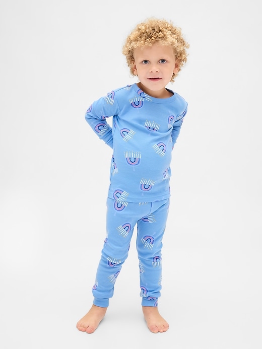 ensemble pyjama de noël en coton bio brossé pour enfants et bébés