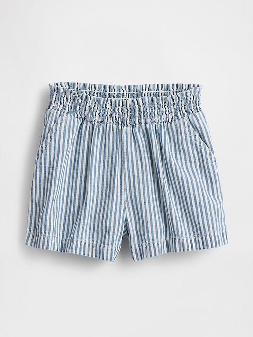 short en jean rayé pour bébé et tout-petit