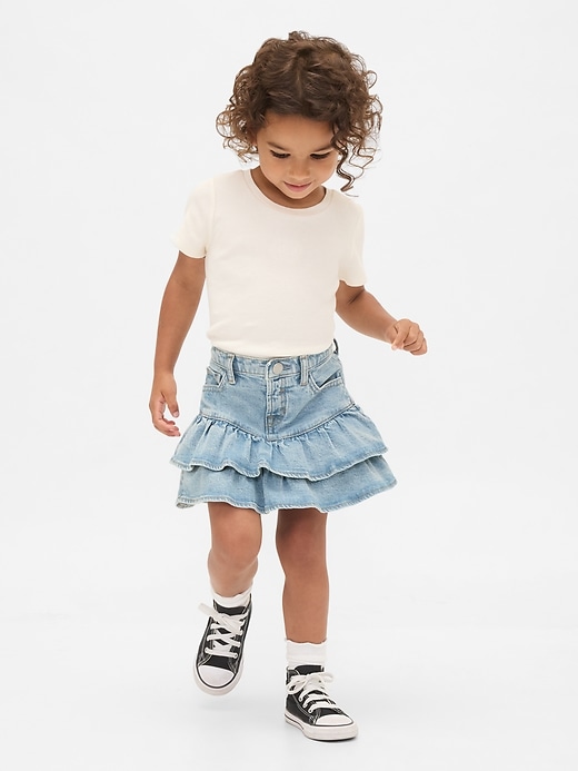 jupe à volants en jean pour bébé et tout-petit