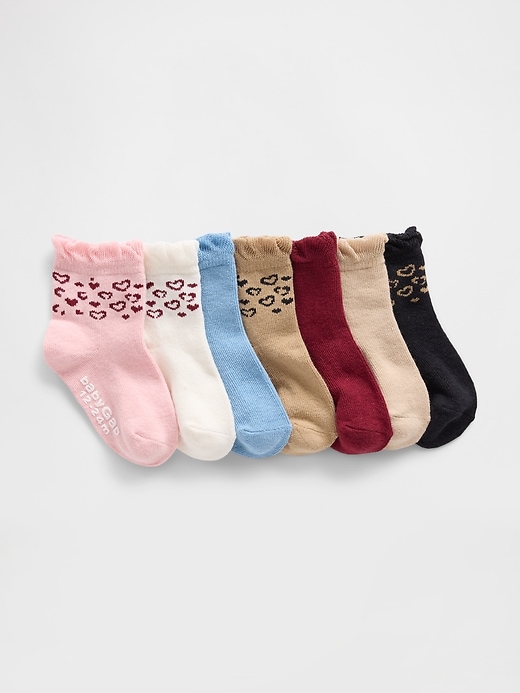 chaussettes à volants mi-mollet pour bébés et tout-petits paquet de 7