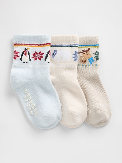 chaussettes fair isle pour bébés et tout-petits paquet de 3