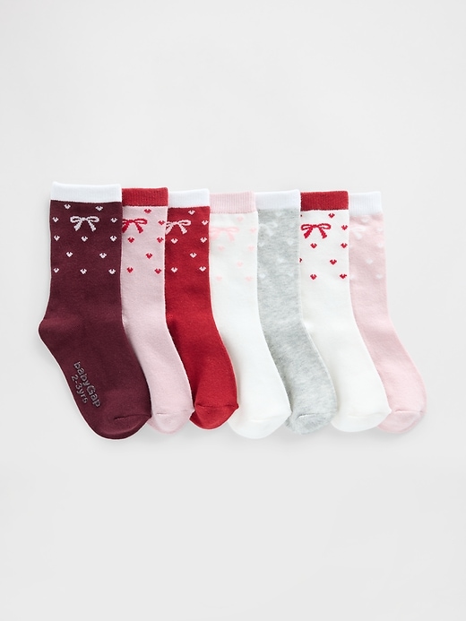 chaussettes à nœud papillon pour bébés et tout-petits paquet de 7