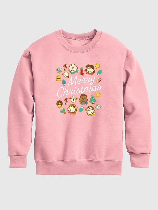 sweat-shirt polaire à col rond pour tout-petit motif biscuits de noël peanuts