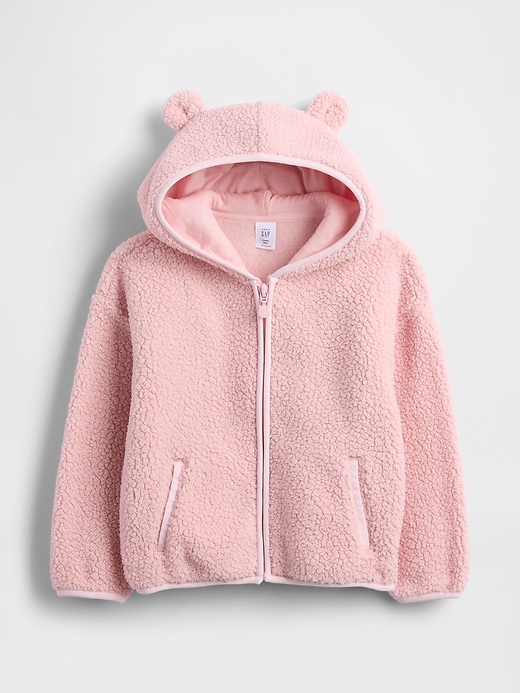 sweat à capuche zippé en sherpa ours pour bébé et tout-petit