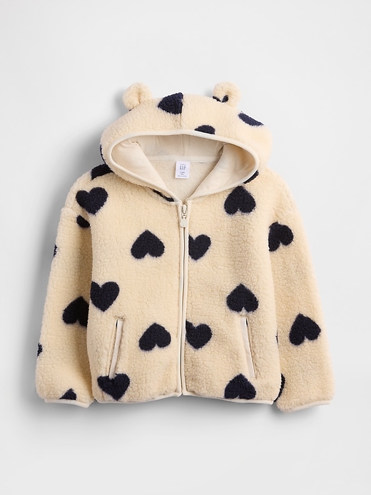 sweat à capuche zippé en sherpa ours pour bébé et tout-petit