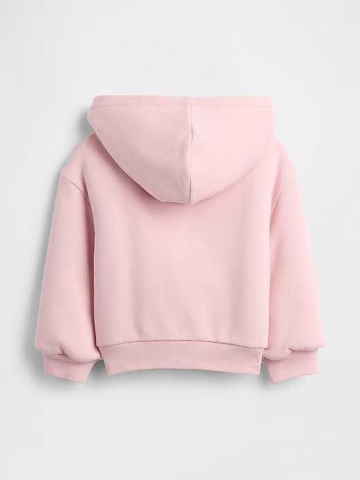 sweat à capuche zippé à sequins doublé sherpa pour bébé et tout-petit