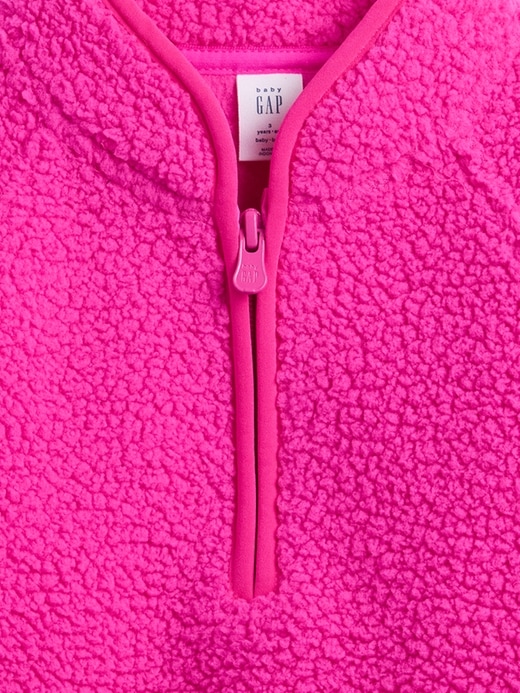 pull à demi-zip en sherpa pour bébé et tout-petit
