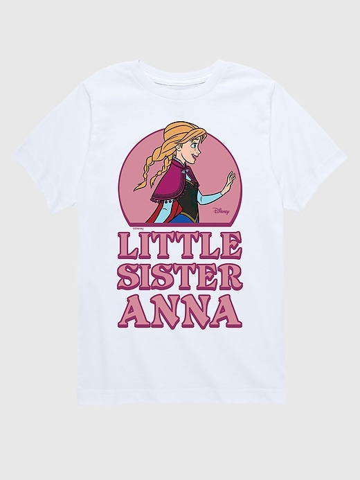 t-shirt graphique à manches courtes pour tout-petit la reine des neiges petite sœur anna