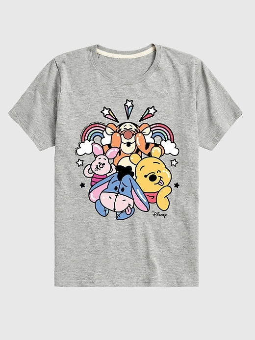 t-shirt graphique à manches courtes winnie lourson et ses amis arc-en-ciel et étoiles pour tout-petits