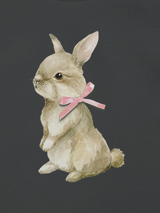 t-shirt graphique pour tout-petit avec nœud papillon lapin