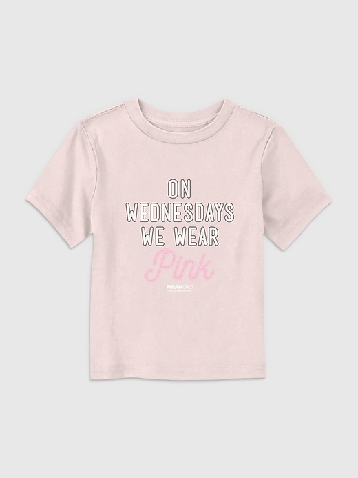 t-shirt graphique « mean girls pour tout-petits » le mercredi on porte du rose