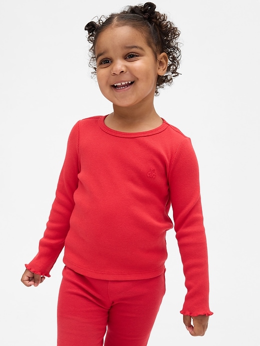 t-shirt côtelé à assortir pour bébé et tout-petit