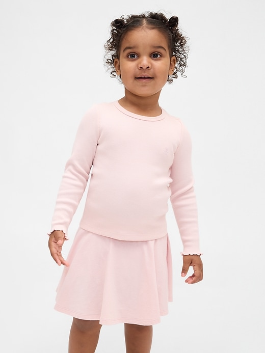 t-shirt côtelé à assortir pour bébé et tout-petit