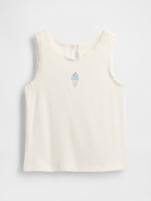 débardeur côtelé à motifs pour bébé et tout-petit