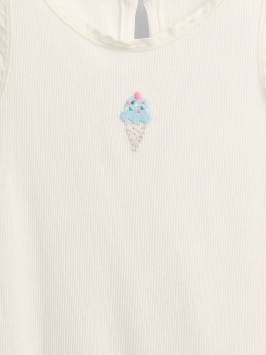 débardeur côtelé à motifs pour bébé et tout-petit