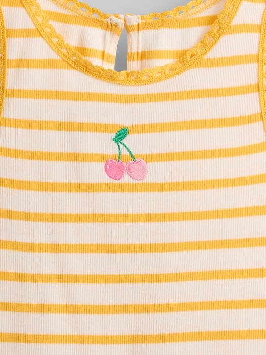 débardeur côtelé à motifs pour bébé et tout-petit
