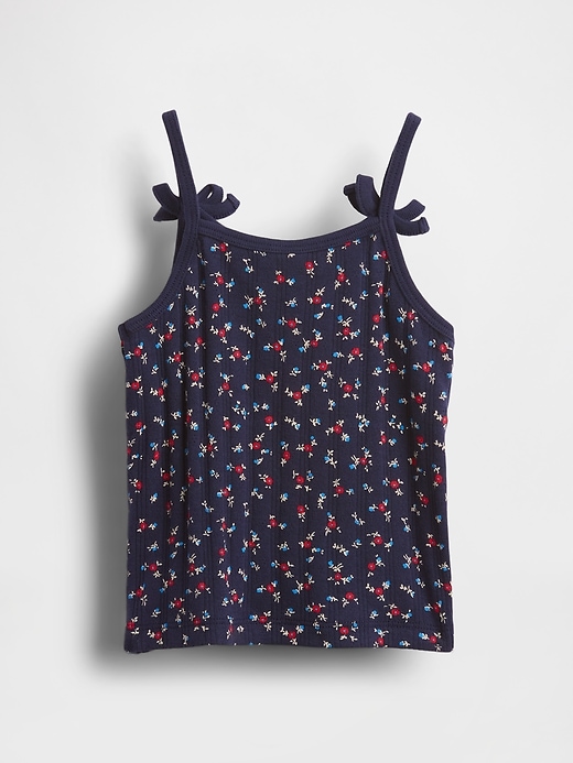 camisole à nœud en maille ajourée côtelée pour bébé et tout-petit