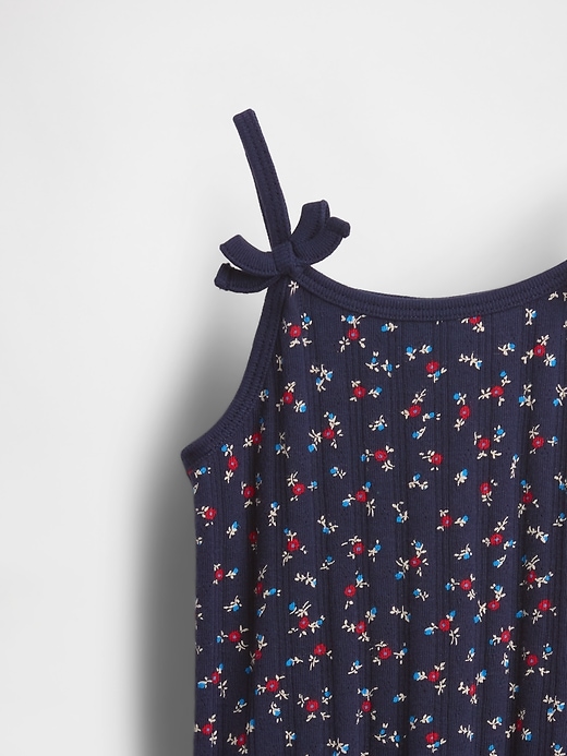 camisole à nœud en maille ajourée côtelée pour bébé et tout-petit