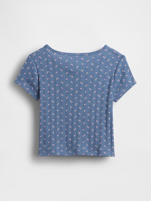 t-shirt à côtes pointelle pour bébé et tout-petit