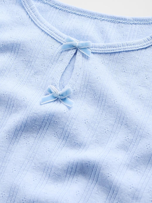 haut à nœud ajouré pour bébé et tout-petit