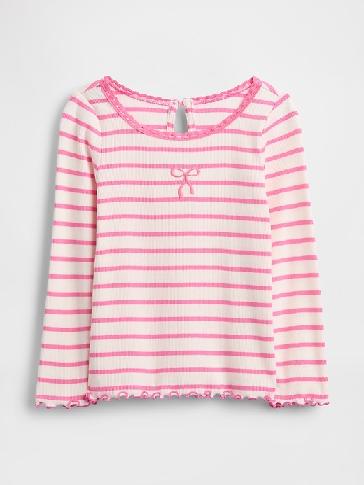 t-shirt côtelé brodé pour bébé et enfant
