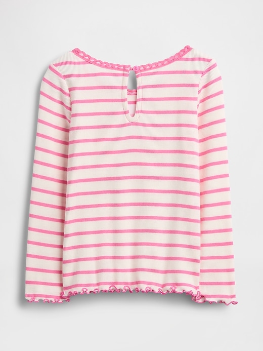 t-shirt côtelé brodé pour bébé et enfant