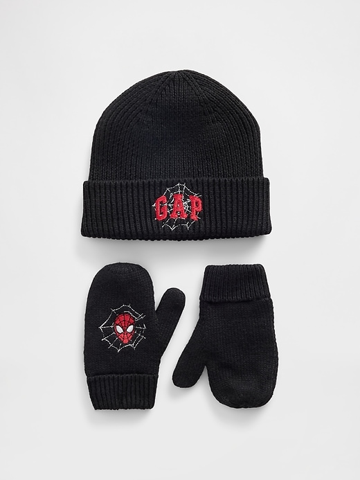 ensemble bonnet et moufles spider-man pour bébé et enfant