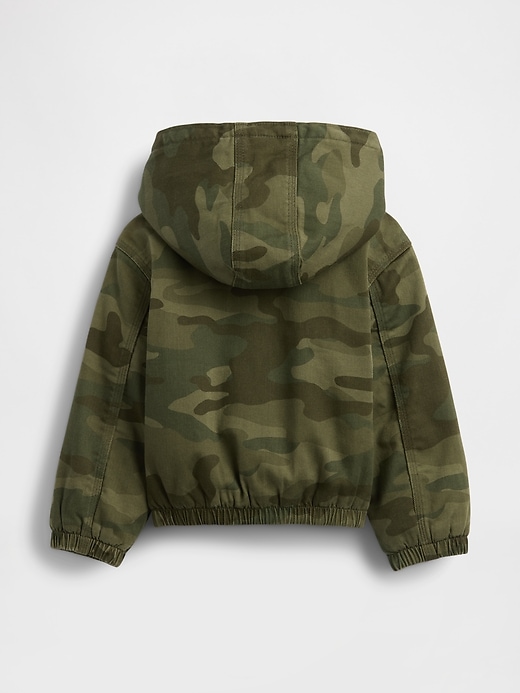 veste en jean camouflage à capuche doublée en sherpa pour bébé et tout-petit