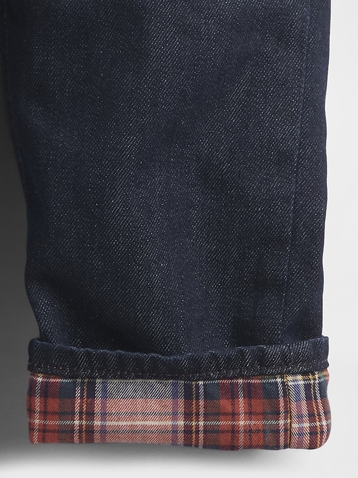 jeans amples doublés de flanelle pour bébés et tout-petits