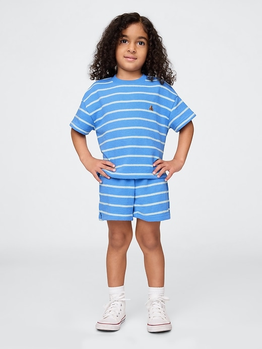 ensemble bébé et tout-petit en tissu éponge texturé à rayures