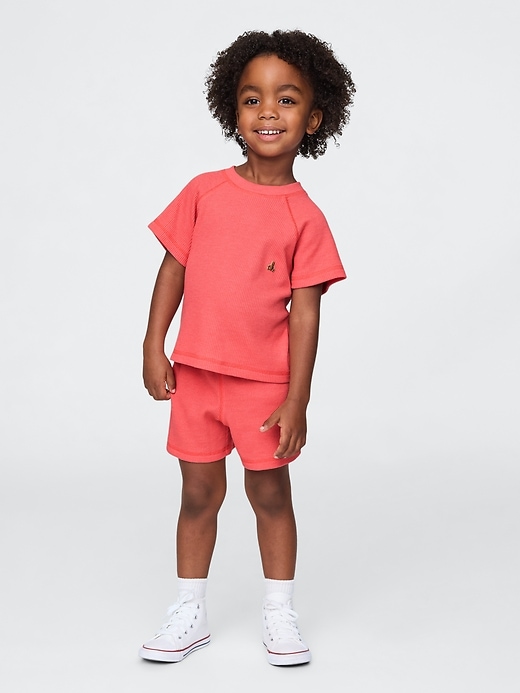ensemble de vêtements en tricot gaufré pour bébé et tout-petit
