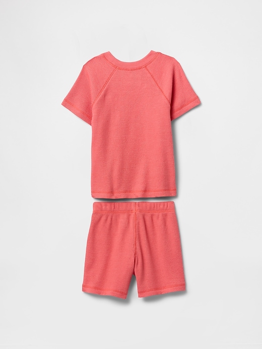 ensemble de vêtements en tricot gaufré pour bébé et tout-petit