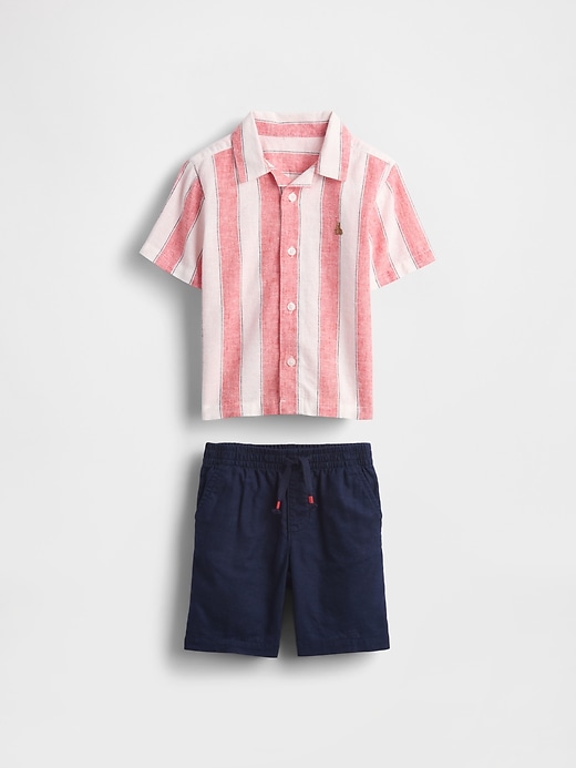 ensemble de plage en lin et coton pour bébé et tout-petit