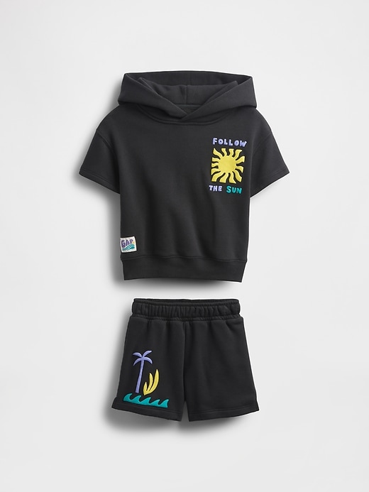 ensemble à capuche vintage pour bébé et tout-petit