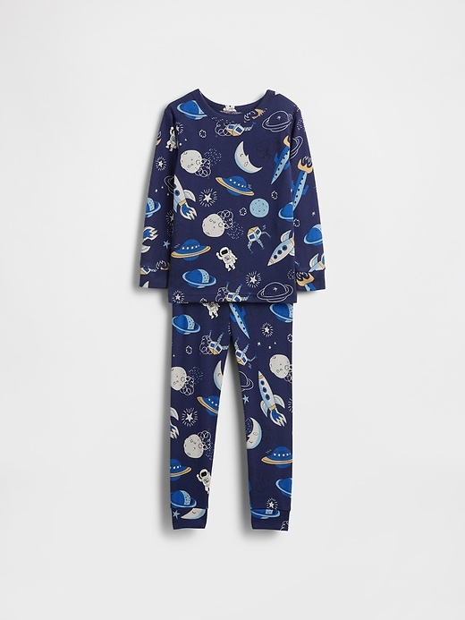 ensemble pyjama spatial en coton bio brossé pour bébé et tout-petit