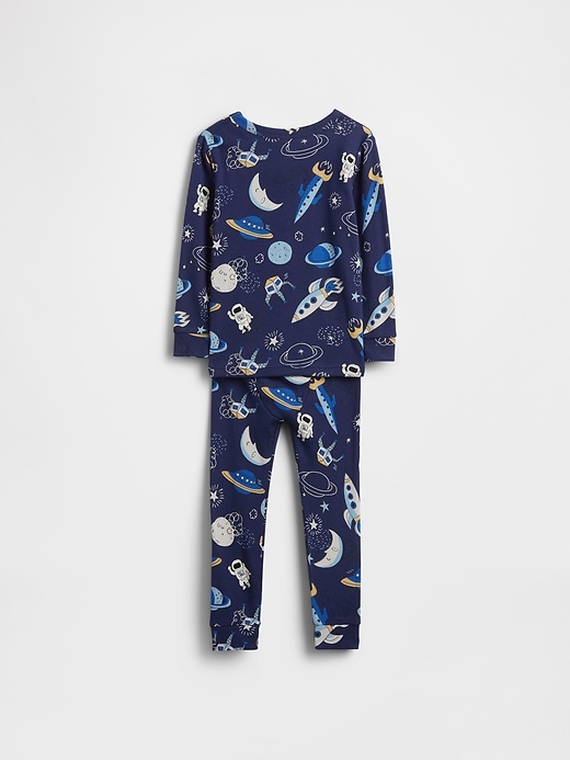 ensemble pyjama spatial en coton bio brossé pour bébé et tout-petit