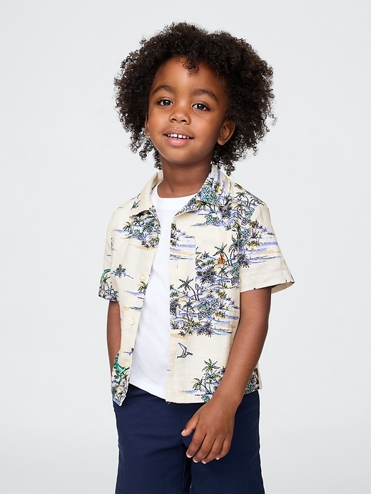chemise cabana en lin et coton pour bébé et tout-petit