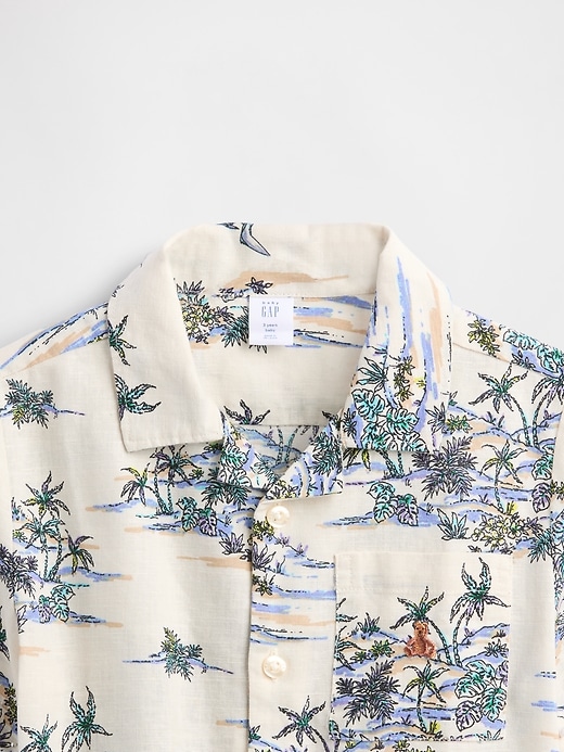 chemise cabana en lin et coton pour bébé et tout-petit
