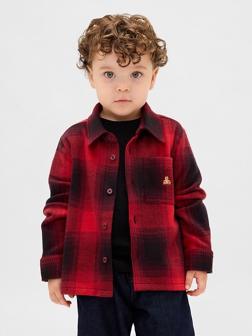 chemise à carreaux en jersey tricoté pour bébé et tout-petit