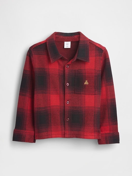chemise à carreaux en jersey tricoté pour bébé et tout-petit