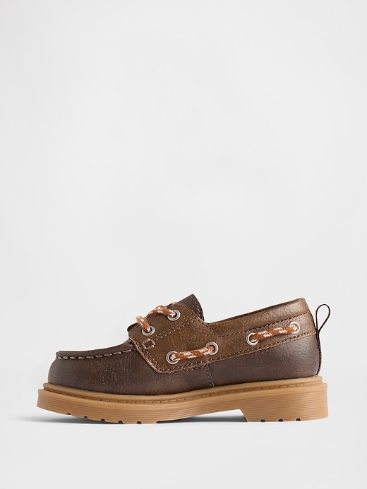 chaussures bateau en cuir végétalien pour tout-petits