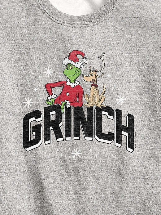 sweat-shirt en polaire à col rond pour tout-petit motif dr seuss le grinch style universitaire