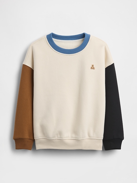 sweat-shirt vintage doux à blocs de couleur pour bébé et tout-petit