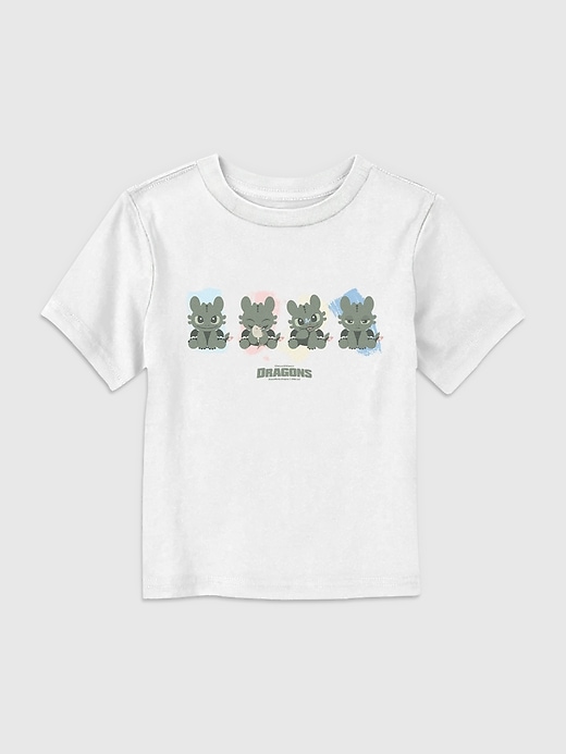 t-shirt graphique pour tout-petits « comment dresser votre dragon » avec krokmou et ses humeurs