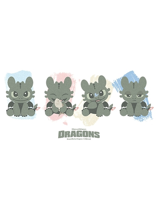 t-shirt graphique pour tout-petits « comment dresser votre dragon » avec krokmou et ses humeurs