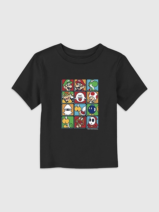 t-shirt graphique nintendo pour tout-petits avec boîte à personnages